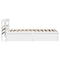 vidaXL Bed Frame with Headboard White 75x190 cm Small Single Solid Wood Pine