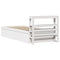 vidaXL Bed Frame with Headboard White 75x190 cm Small Single Solid Wood Pine