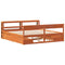 vidaXL Bed Frame without Mattress Wax Brown 200x200 cm Solid Wood Pine