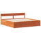 vidaXL Bed Frame without Mattress Wax Brown 200x200 cm Solid Wood Pine