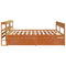 vidaXL Bed Frame without Mattress Wax Brown 200x200 cm Solid Wood Pine