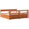 vidaXL Bed Frame without Mattress Wax Brown 200x200 cm Solid Wood Pine