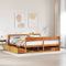 vidaXL Bed Frame without Mattress Wax Brown 200x200 cm Solid Wood Pine