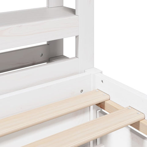 vidaXL Bed Frame without Mattress White 140x200 cm Solid Wood Pine