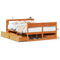 vidaXL Bed Frame without Mattress Wax Brown 140x200 cm Solid Wood Pine