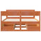 vidaXL Bed Frame without Mattress Wax Brown 120x200 cm Solid Wood Pine