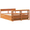 vidaXL Bed Frame without Mattress Wax Brown 120x200 cm Solid Wood Pine