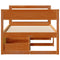 vidaXL Bed Frame without Mattress Wax Brown 100x200 cm Solid Wood Pine