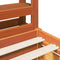 vidaXL Bed Frame without Mattress Wax Brown 100x200 cm Solid Wood Pine