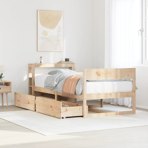vidaXL Bed Frame without Mattress 90x200 cm Solid Wood Pine