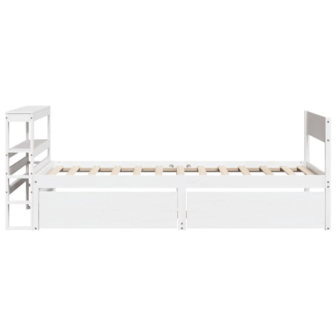 vidaXL Bed Frame without Mattress White 90x200 cm Solid Wood Pine