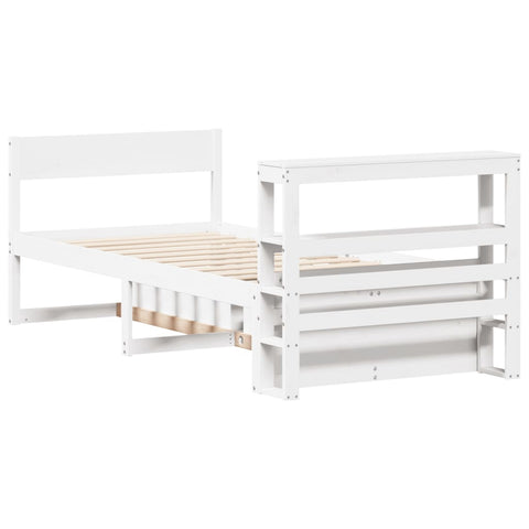 vidaXL Bed Frame without Mattress White 90x200 cm Solid Wood Pine