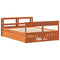 vidaXL Bed Frame without Mattress Wax Brown 140x190 cm Solid Wood Pine
