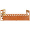 vidaXL Bed Frame without Mattress Wax Brown 140x190 cm Solid Wood Pine