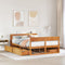 vidaXL Bed Frame without Mattress Wax Brown 140x190 cm Solid Wood Pine