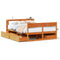 vidaXL Bed Frame without Mattress Wax Brown 135x190 cm Double Solid Wood Pine