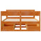 vidaXL Bed Frame without Mattress Wax Brown 135x190 cm Double Solid Wood Pine