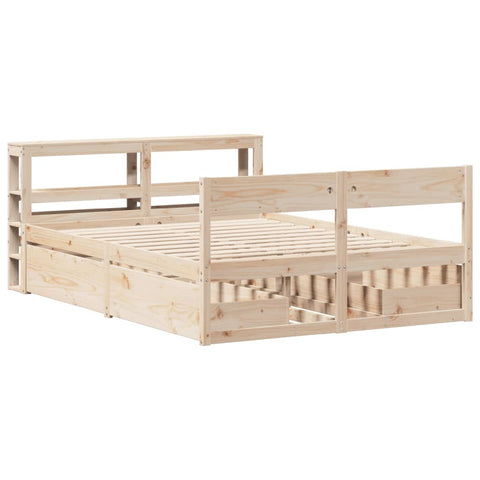 vidaXL Bed Frame without Mattress 120x190 cm Small Double Solid Wood Pine