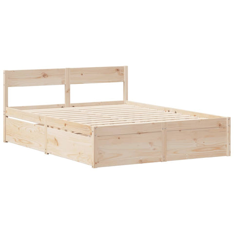 vidaXL Bed Frame without Mattress 120x190 cm Small Double Solid Wood Pine