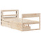 vidaXL Bed Frame without Mattress 75x190 cm Small Single Solid Wood Pine