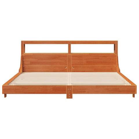 vidaXL Bed Frame without Mattress Wax Brown 200x200 cm Solid Wood Pine