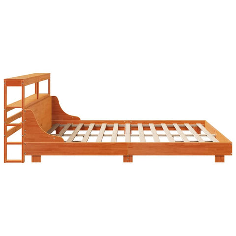 vidaXL Bed Frame without Mattress Wax Brown 200x200 cm Solid Wood Pine