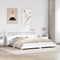 vidaXL Bed Frame without Mattress White 180x200 cm Super King Solid Wood Pine