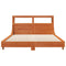 vidaXL Bed Frame without Mattress Wax Brown 160x200 cm Solid Wood Pine