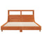 vidaXL Bed Frame without Mattress Wax Brown 150x200 cm King Size Solid Wood Pine