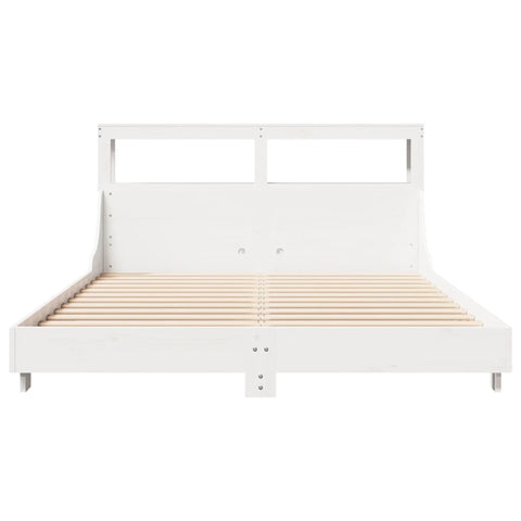 vidaXL Bed Frame without Mattress White 140x200 cm Solid Wood Pine