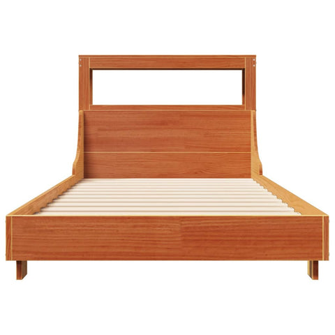 vidaXL Bed Frame without Mattress Wax Brown 90x200 cm Solid Wood Pine