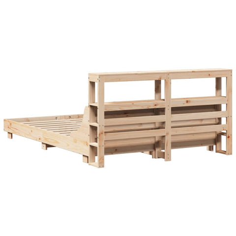 vidaXL Bed Frame without Mattress 140x190 cm Solid Wood Pine