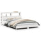vidaXL Bed Frame without Mattress White 140x190 cm Solid Wood Pine