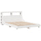 vidaXL Bed Frame without Mattress White 140x190 cm Solid Wood Pine