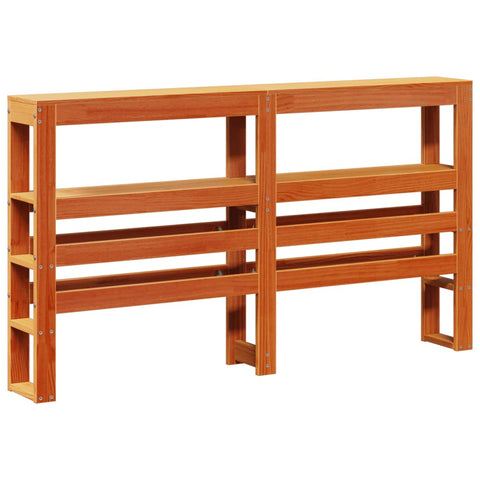 vidaXL Bed Frame without Mattress Wax Brown 135x190 cm Double Solid Wood Pine