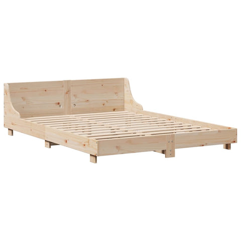 vidaXL Bed Frame without Mattress 120x190 cm Small Double Solid Wood Pine