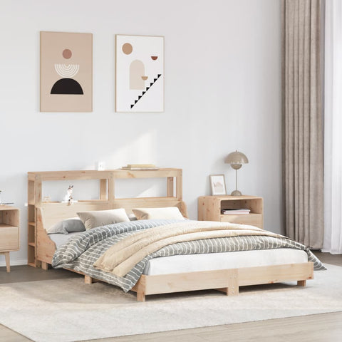 vidaXL Bed Frame without Mattress 120x190 cm Small Double Solid Wood Pine