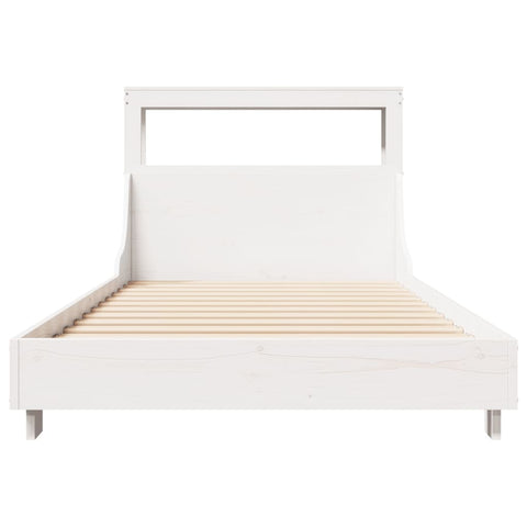 vidaXL Bed Frame without Mattress White 90x190 cm Single Solid Wood Pine