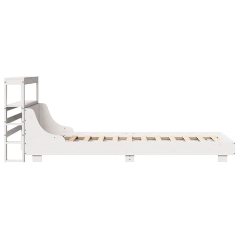 vidaXL Bed Frame without Mattress White 90x190 cm Single Solid Wood Pine