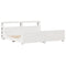 vidaXL Bed Frame without Mattress White 200x200 cm Solid Wood Pine