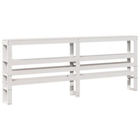 vidaXL Bed Frame without Mattress White 200x200 cm Solid Wood Pine