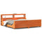 vidaXL Bed Frame without Mattress Wax Brown 200x200 cm Solid Wood Pine