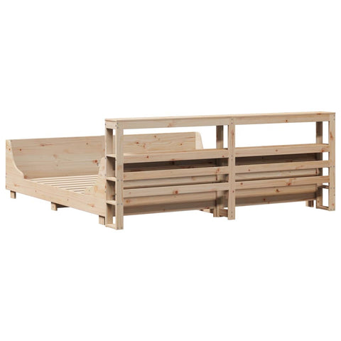 vidaXL Bed Frame without Mattress 180x200 cm Super King Solid Wood Pine