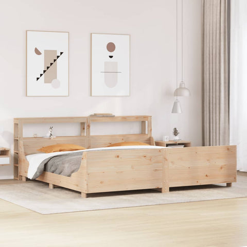 vidaXL Bed Frame without Mattress 180x200 cm Super King Solid Wood Pine