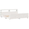 vidaXL Bed Frame without Mattress White 180x200 cm Super King Solid Wood Pine