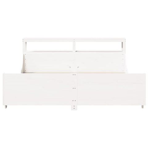 vidaXL Bed Frame without Mattress White 180x200 cm Super King Solid Wood Pine