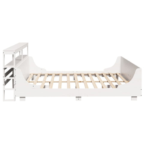 vidaXL Bed Frame without Mattress White 180x200 cm Super King Solid Wood Pine