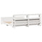 vidaXL Bed Frame without Mattress White 180x200 cm Super King Solid Wood Pine