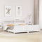 vidaXL Bed Frame without Mattress White 180x200 cm Super King Solid Wood Pine
