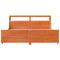 vidaXL Bed Frame without Mattress Wax Brown 180x200 cm Super King Solid Wood Pine